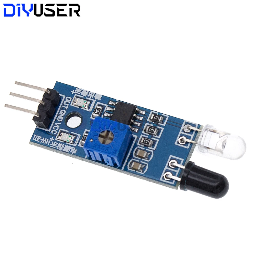 Módulo de Sensor de obstáculos IR, 3 pines, ajustable, detección de 2-40cm, 3,3 V-5V, para Arduino Robot Smart Car Raspberry Pi, proyectos de bricolaje - imagen 4