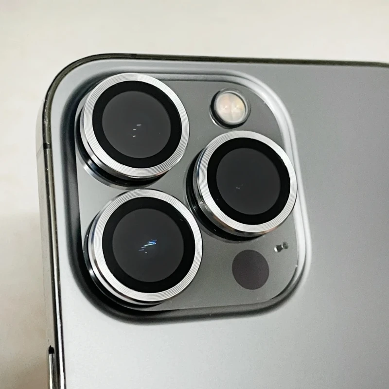 Película de lente de cámara de Metal de posicionamiento, 2-3 uds., para IPhone 17 16 15 14 13 12 Pro Max, accesorios de cubierta de anillo de Metal de cámara inastillable - imagen 4
