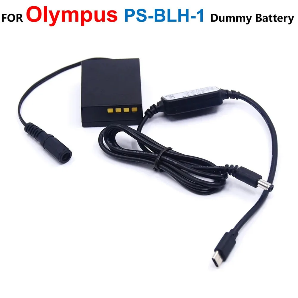 PS-BLH-1 acoplador CC BLH1 batería falsa + convertidor PD USB tipo C a Cable CC para cámara OlympusEM1 MARK II EM1-2 EM1 Mark 2 - imagen 2