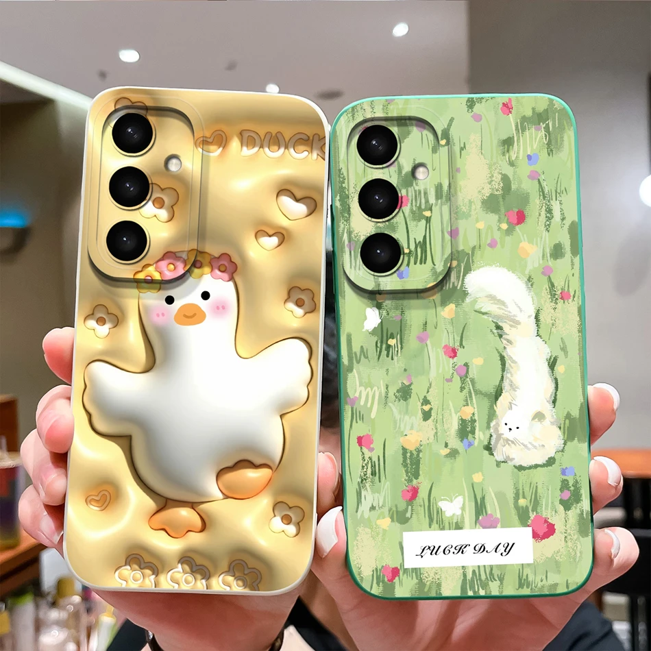 Funda para Samsung S24 FE Plus, funda de cámara de silicona líquida con diseño de gato Ultra bonito para Samsung S 24 S24FE S24 + S24, parachoques Ultra a prueba de golpes - imagen 2