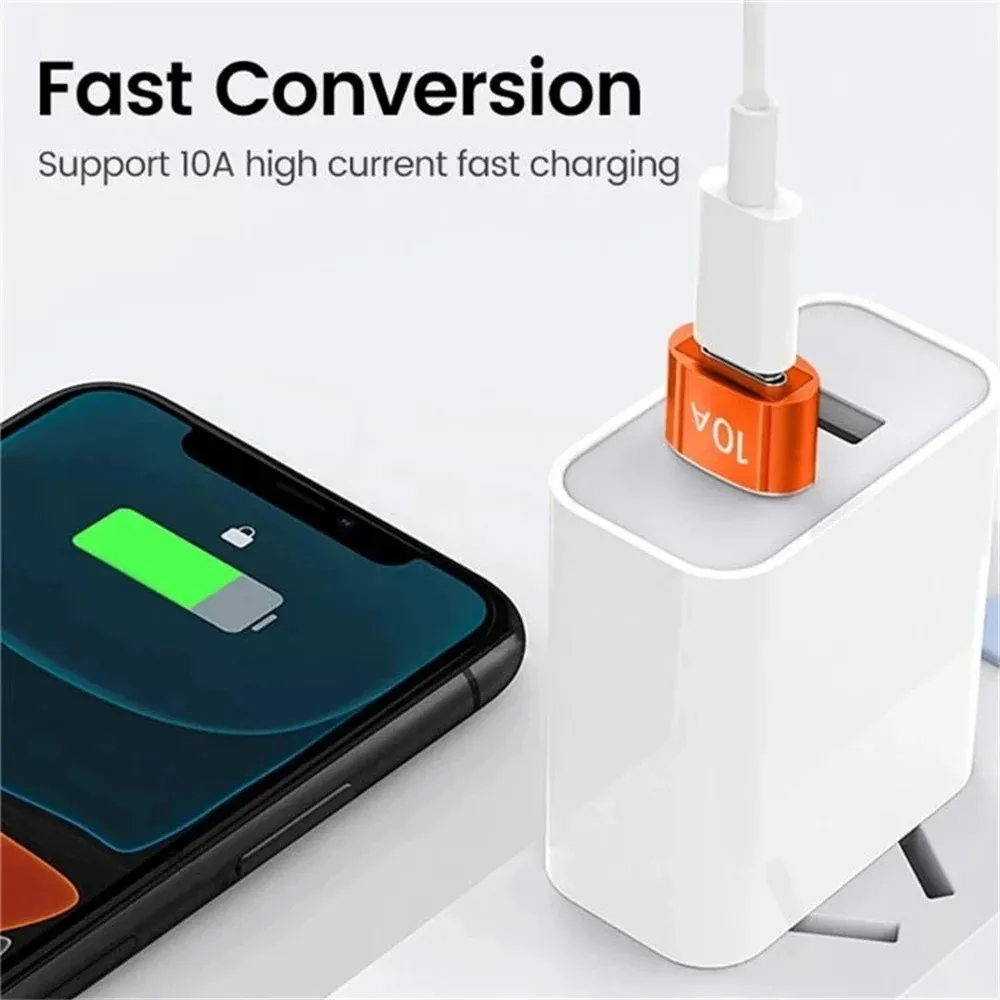 Adaptador 10A OTG USB 3,0 a tipo C USB hembra a USB C macho adaptador de carga rápida OTG USB C para Xiaomi Samsung Macbook ordenadores portátiles PC - imagen 3