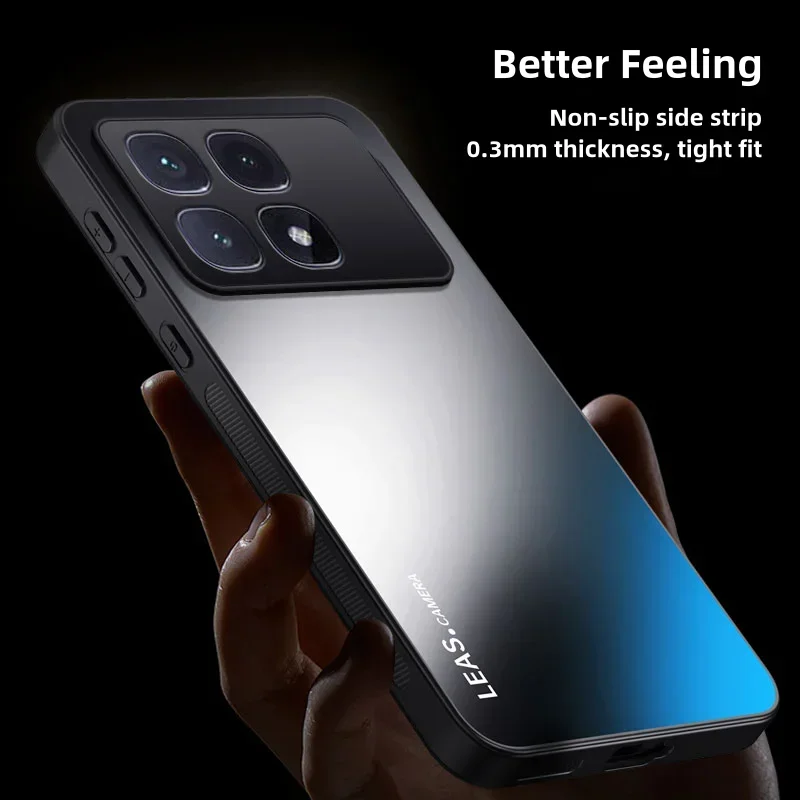 Funda para Xiaomi Redmi K70 Ultra Pro K60 K50 K40 K30 Ultra Pro K40s esmerilado deslumbrante protección de silicona dorada funda dura para teléfono - imagen 5