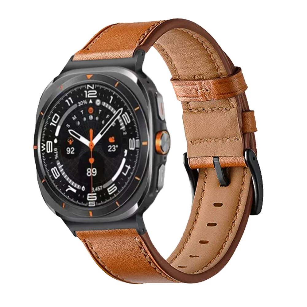 Correa de cuero sintético para Samsung Galaxy Watch 8, pulsera clásica de 40mm y 44mm para Samsung Watch 8, Correa de reloj clásica - imagen 4