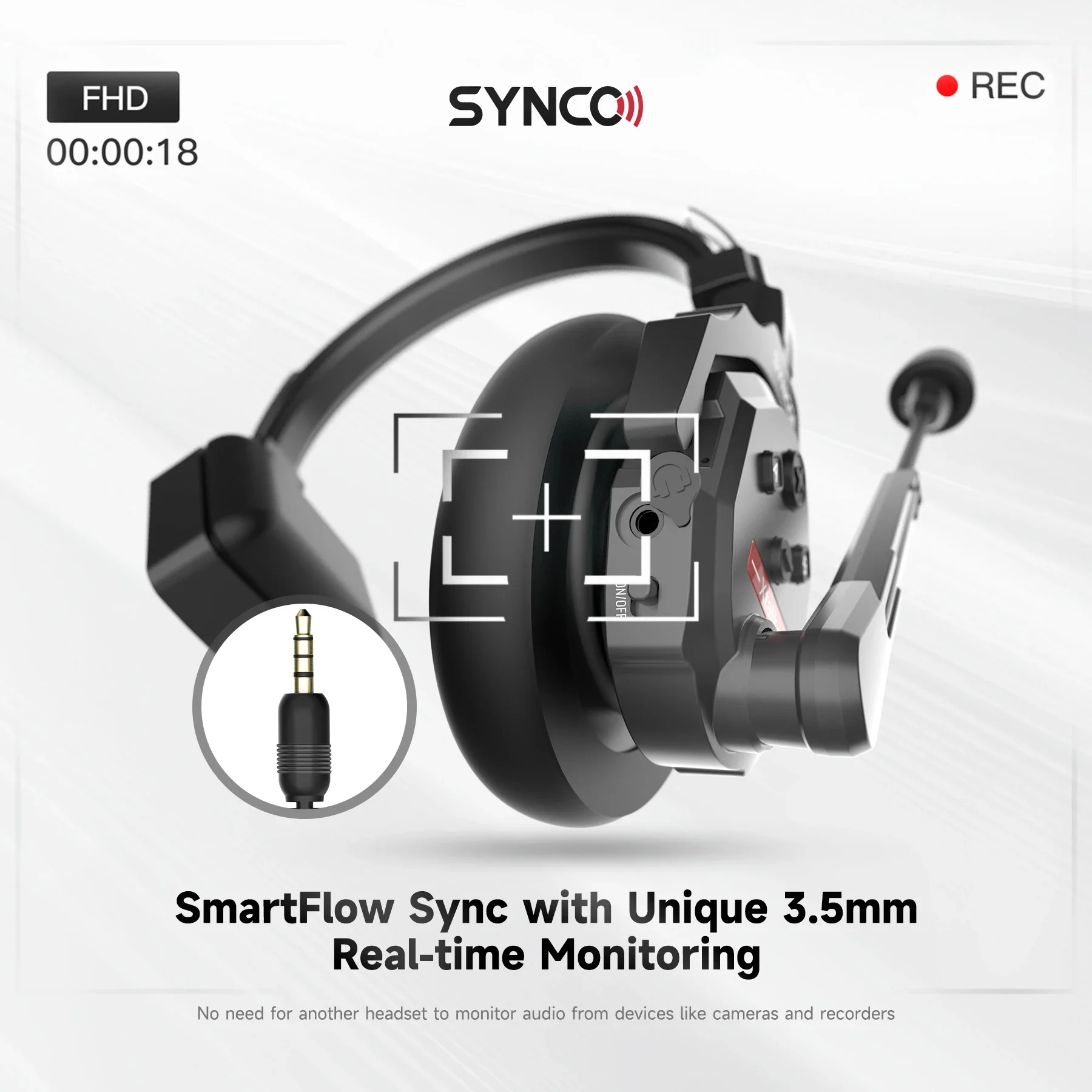 SYNCO Xtalk X5 sistema de intercomunicación inalámbrico Full Duplex auriculares de comunicación 2,4G con micrófono inalámbrico para estudio de equipo de 5 usuarios - imagen 3