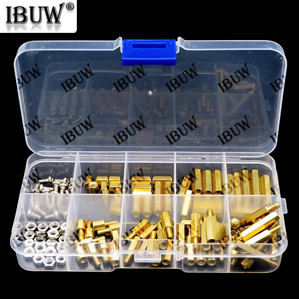 120 Uds M3 M2.5 columna hexagonal de latón soporte espaciador Pilar M3 tuerca de tornillo para placa PCB M3x6 M3 * 10 M2.5 * 6 M3 * 6 M3 * 6 M3x10 M2.5x6 - imagen 3