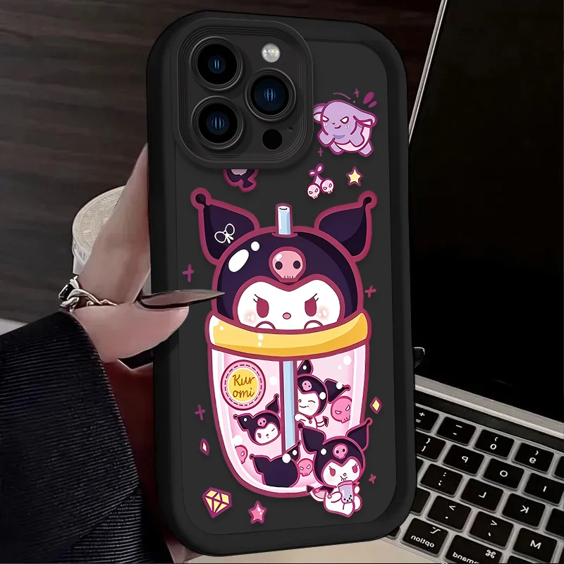 Preciosa funda de teléfono suave de dibujos animados Sanrio para iPhone 16 16E 15 14 13 12 11 Pro Max X XS X S Max XR SE 2020 SE4 7 8 Etui a prueba de golpes - imagen 4