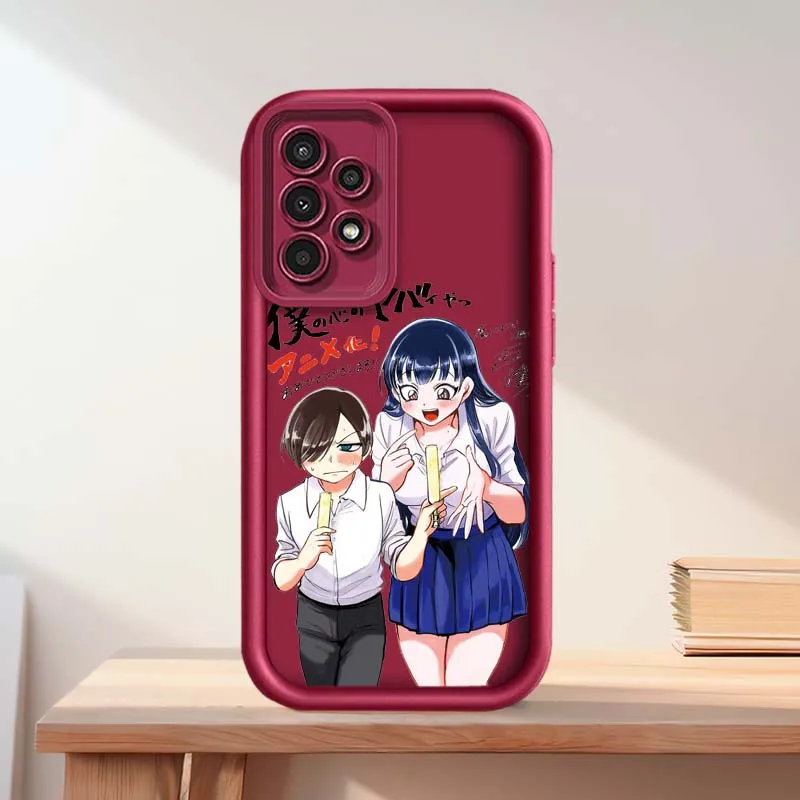 Anime los peligros en mi corazón para Samsung Galaxy A73 A72 A71 A56 A55 A35 A25 A54 A53 A52 A51 A32 funda de teléfono con escalera ocular - imagen 5