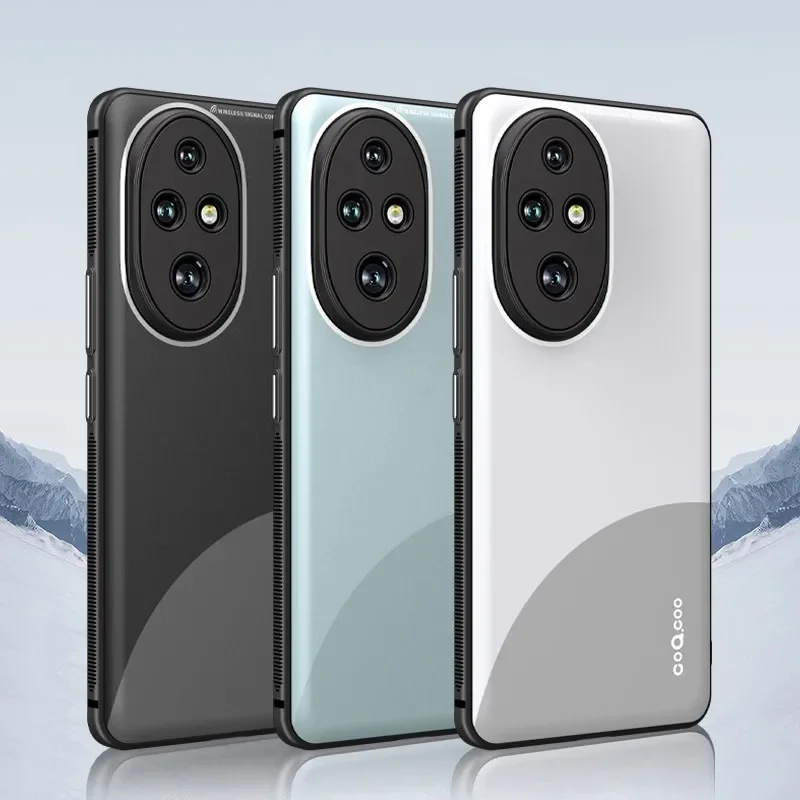 Para Honor 200, 200 Pro funda ELVEV sensación de piel a prueba de caídas marco de TPU suave protección de lente cubierta de teléfono - imagen 2