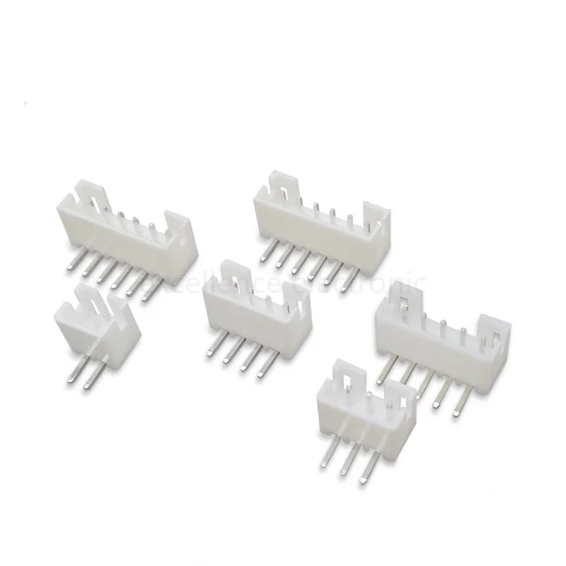 100 Unidades PH 2,0mm 2-10 Pines Ángulo Recto JST Conector Macho Blanco - Vista principal del producto
