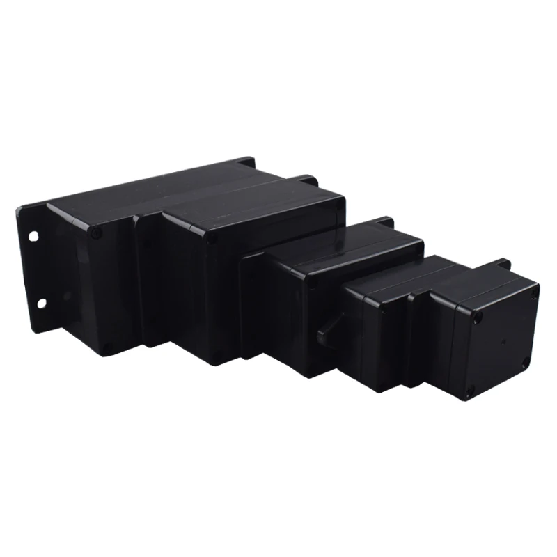 Caja impermeable ABS, caja de seguridad electrónica, cajas de plástico, caja de conexiones de alambre negro, organizador de plástico, caja impermeable IP67 - imagen 5