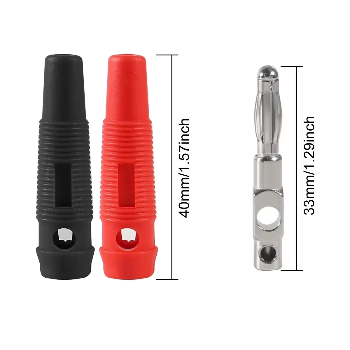 20 piezas 4mm conectores Banana de alta corriente apilables 32A tipo tornillo adaptador de conector Banana sin soldadura - imagen 5