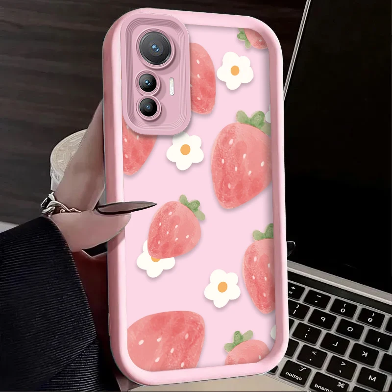 Funda blanda de fresa de dibujos animados para Xiaomi Poco X7 X6 X5 X3 NFC F7 F6 F5 F3 M7 M6 Pro 4G 5G Mi 12 11 Lite NE 5G 13T 12T 11T 14T Pro - imagen 3