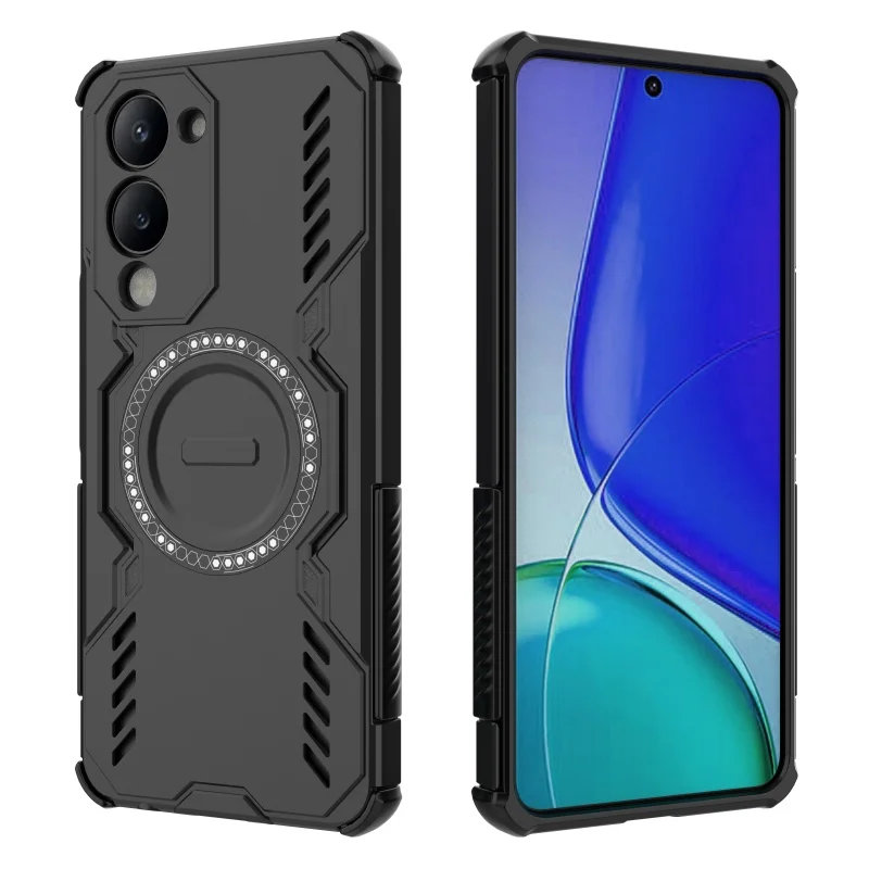 Para Vivo Y19 5G funda Vivo Y19 5G Capas lente protectora a prueba de golpes parachoques atracción magnética Adsorción Fundas Vivo Y19 5G - imagen 5