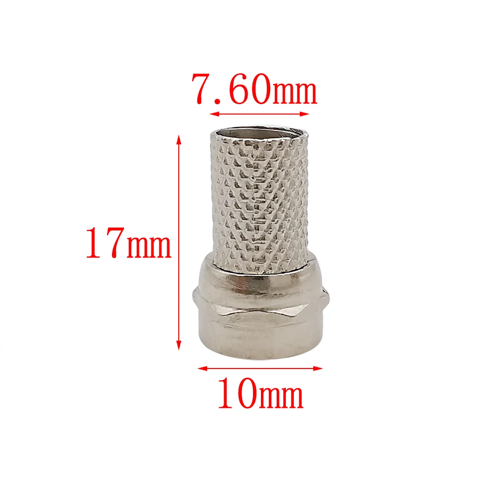 5/10/20 piezas conector F tornillo tipo 75-5 F enchufe RG6 antena de TV satélite conector de Cable Coaxial Twist-on adaptador Coaxial tipo F - imagen 4