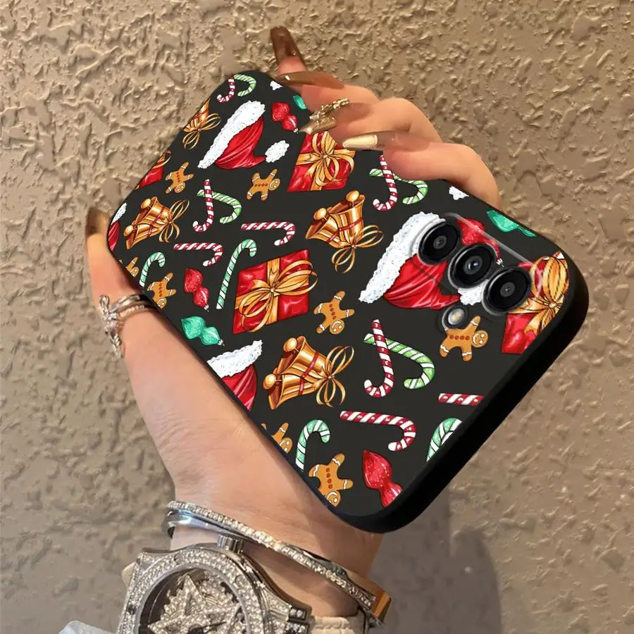 Regalo exquisito de Navidad funda de teléfono suave negra para Samsung Galaxy A05 A06 A50 A17 A20 A13 A40 A16 A04 A30 A15 A10 A12 A70 - imagen 4