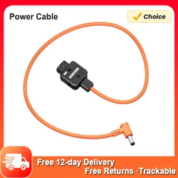 Cable de alimentación con conector CC ZGCINE D-Tap a 5,5*2,5mm, 60cm de longitud 180 ° Giratorio con cable trenzado para batería con montaje en V/montaje dorado