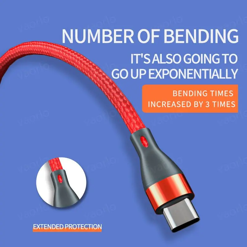 VAORLO Original QC3.0 27W Cable de carga rápida USB a tipo C/MicroUSB 1M 2M 3M Línea de datos del cargador 100% compatible con Samsung iPhone 15series Android - imagen 5