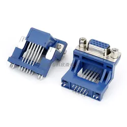 Raise DB15 Conector VGA Hembra 15 Pines 90°