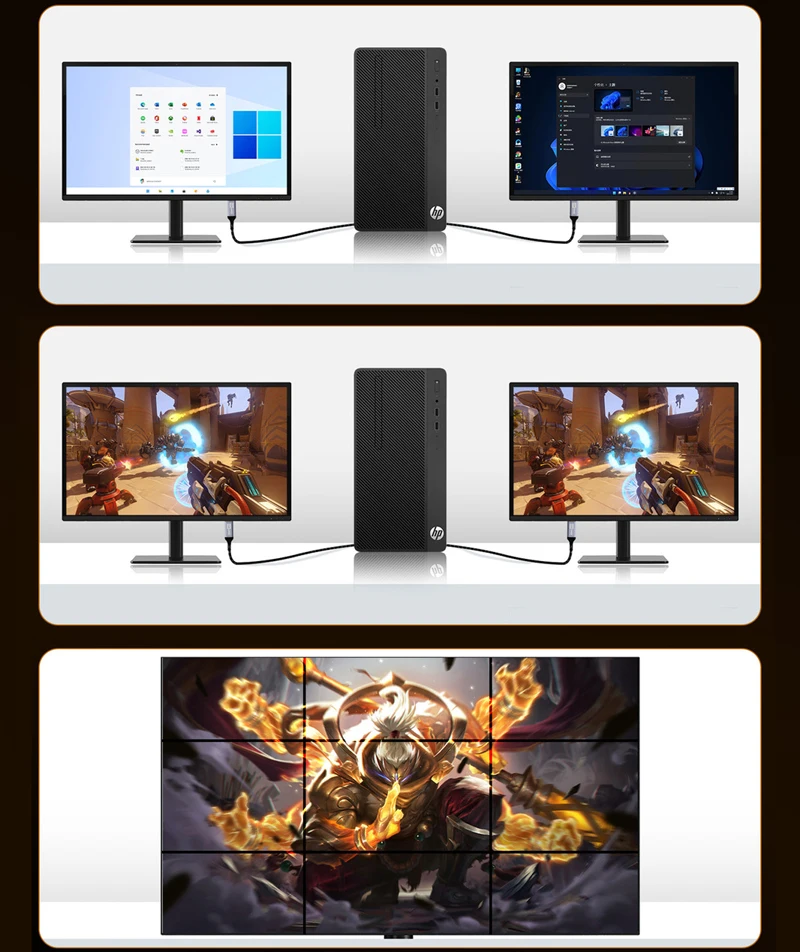 5M Trenza 16K Puerto de visualización Displayport DP 2.1 16K@60Hz 8K@120Hz 4K@240Hz 40Gbps HDR10 Cable de audio y vídeo para computadora portátil PC TV Xbox Pro - imagen 5