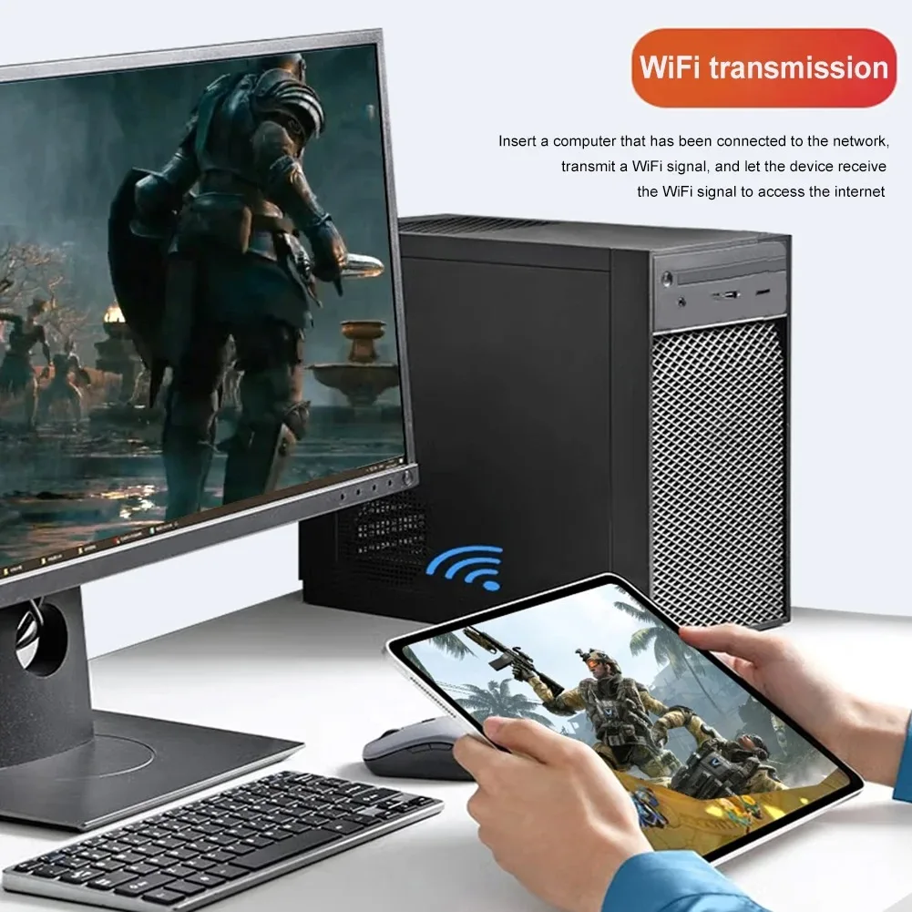 Adaptador USB Wi-Fi 6 de 900M, tarjeta de red inalámbrica gratuita, adaptador de señal estable Ethernet WiFi de doble banda 2,4G/5,8G para PC y portátil - imagen 4