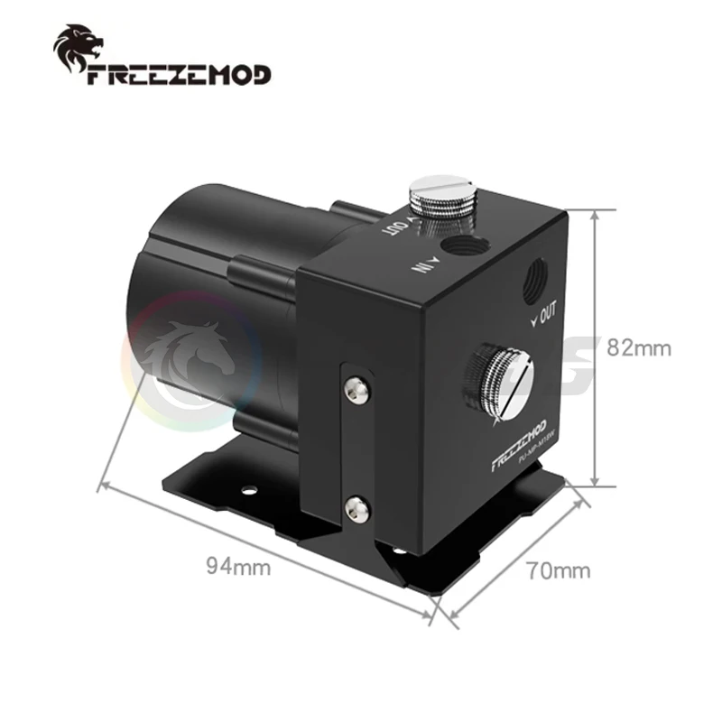 FREEZEMOD-bomba D5 PWM, flujo máximo de 1200L/H, elevación de 7 metros para PC, refrigeración por agua, PU-MP-M18W negro - imagen 2