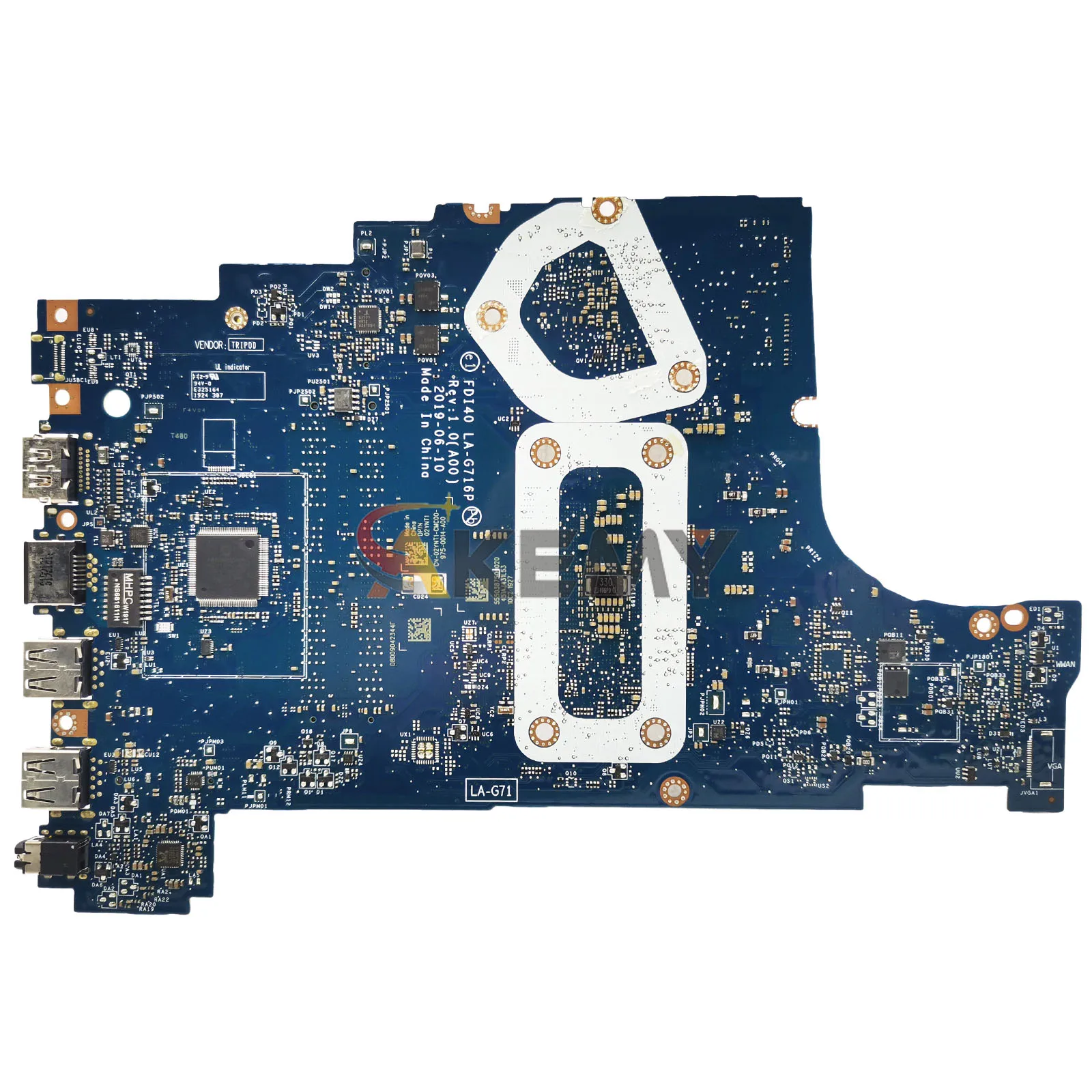 Para Dell Inspiron 3490 3590 5494 placa base de computadora portátil LA-G716P con i5 i7 10th Gen CPU V2G GPU P43V7 100% probado OK - imagen 2