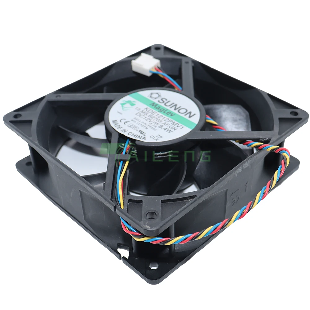 Ventilador de refrigeración silencioso PWM para Sunon KDE1212PMV1 DC 12V 8,4 W 0.7A 3000RPM 12cm 12038 120x120x38mm - imagen 2