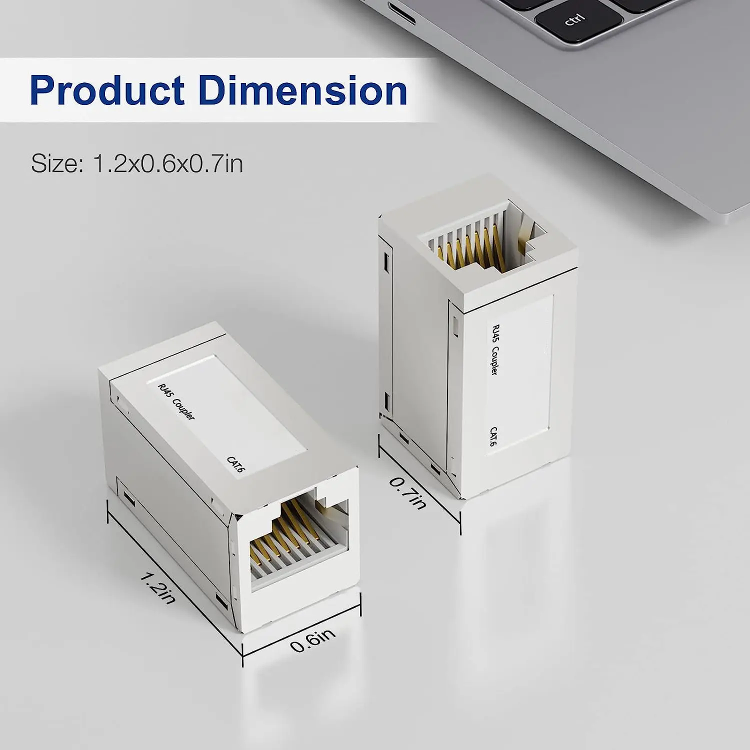 ZoeRax RJ45 Extensor Ethernet 10 Gbps Cat7 - Conector hembra - imagen 4