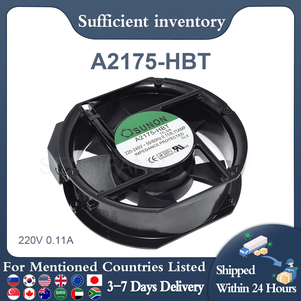 Ventilador de refrigeración para SUNON A2175-HBT TC.GN A2175-HBL, equipo de 220-240V, 0.11AMP, 1751, 172x150x51mm, bien probado - imagen 2