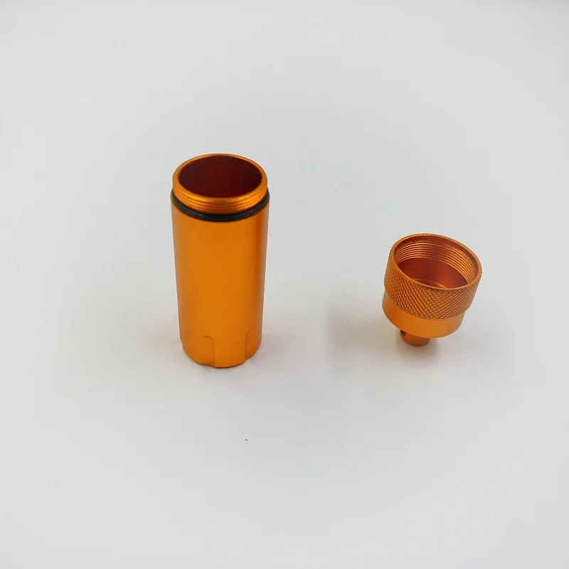 Botella con sello de cápsula impermeable portátil, pastillero de supervivencia al aire libre de aleación de aluminio, contenedor sellado EDC con bolígrafo táctico - imagen 4