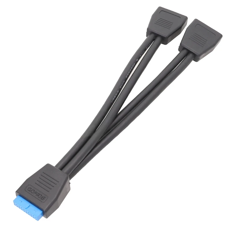 1PC pequeño Mini USB 3,0 19Pin/20Pin 1 2 Cable divisor para placa base