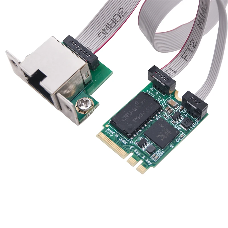 Nueva tarjeta de red de 5Gbps M2 M.2 A + E Key a RJ45 puerto Com tarjeta Lan NIC RTL8126 Chip 5G Gigabit Ethernet adaptador de red para escritorio - imagen 2