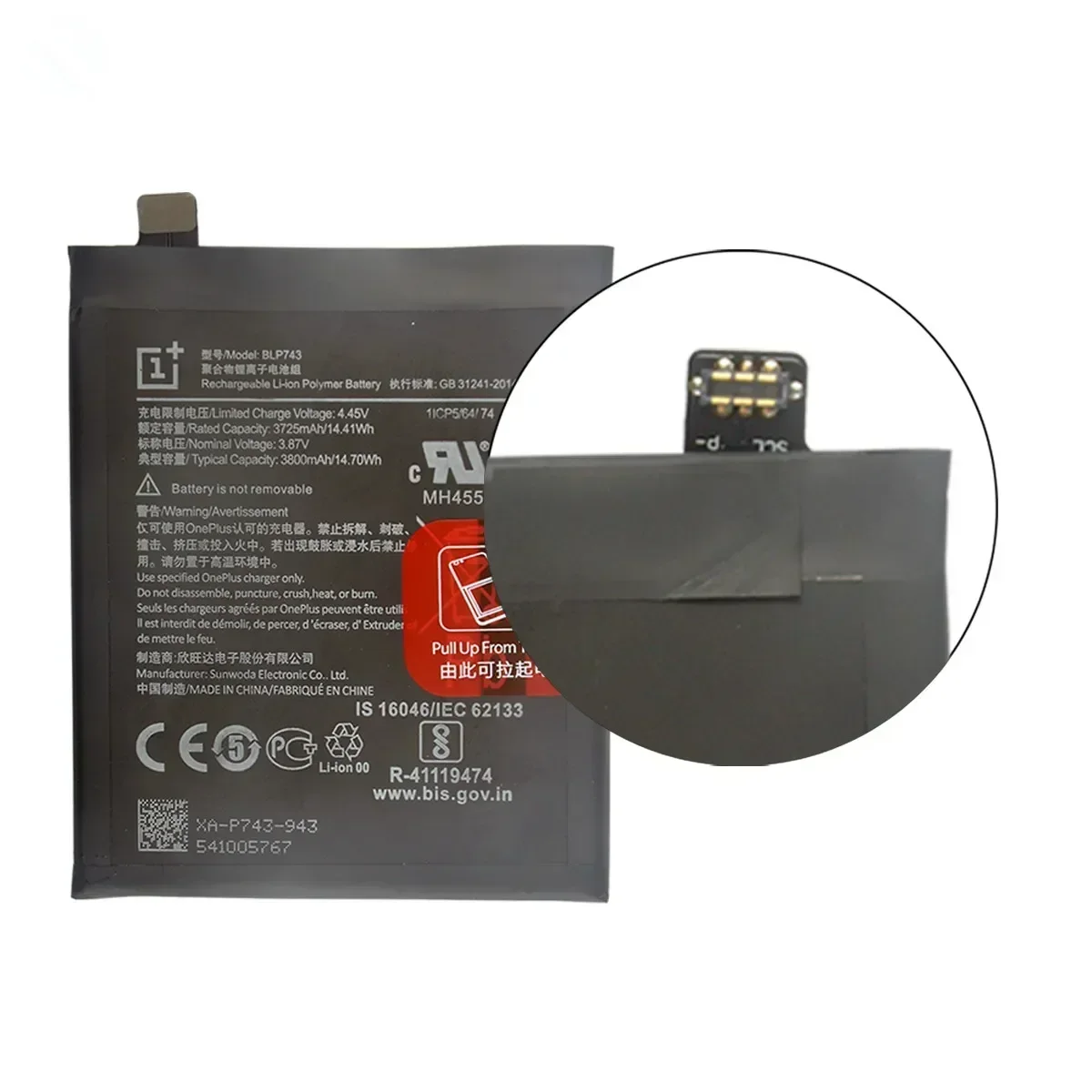 Nueva batería de repuesto BLP743 de 3800mAh para OnePlus 7T One Plus 7T baterías de teléfono de última producción genuinas + herramientas - imagen 5