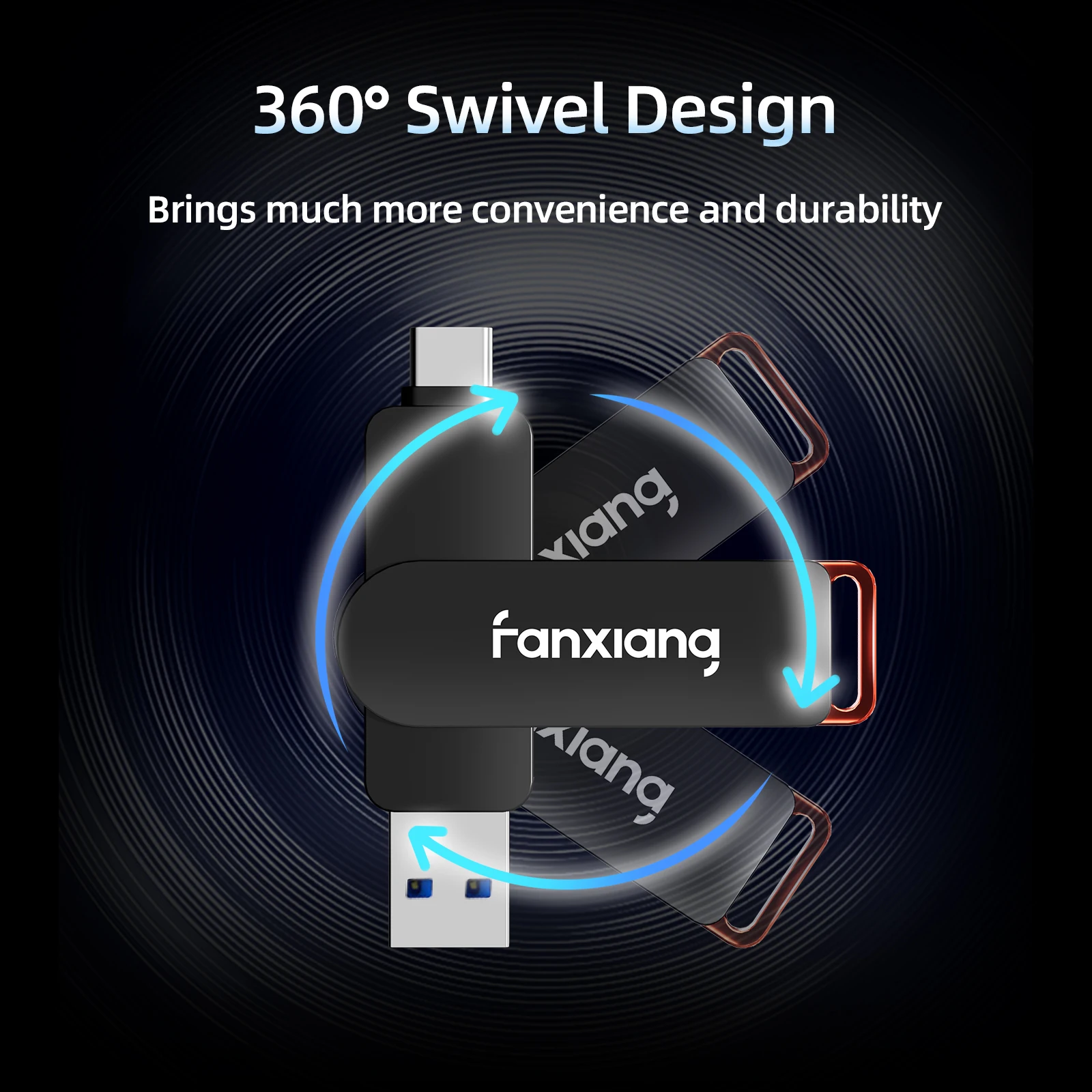 Fanxiang FF520 560 MB/s unidad Flash USB tipo C + USB-A 256GB 512GB unidad Flash de pluma de estado sólido de alta velocidad para ordenador portátil teléfono PC - imagen 5