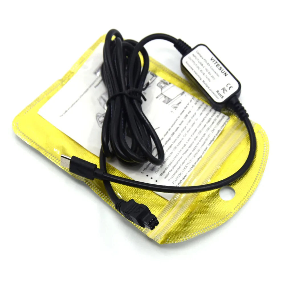 Batería ficticia EH-5 EH5 EH5A, Cable USB tipo C para Nikon, EP-5, EP-5A, EP-5B, EP-5C, EN-EL14, D700, D90, D80, D70 - imagen 5