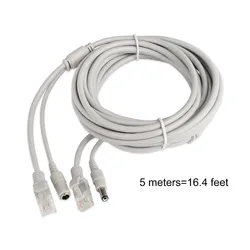 Cable Ethernet RJ45 con alimentación DC para cámaras IP