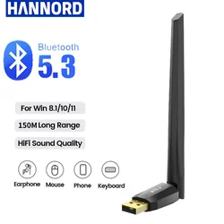 Adaptador Receptor Bluetooth 5.3 USB para Altavoz, Teclado y Ratón