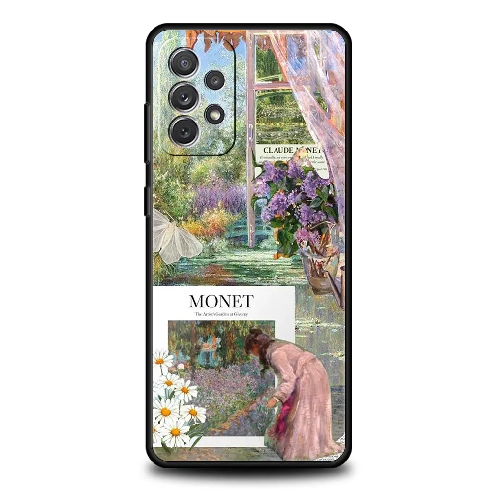 Funda de teléfono de arte Claude Monet para Samsung A51, A71, A21S, A12, A11, A15, A25, A31, A41, A52, A32, A23, A33, A53, A73, A03S, A05S, A13, 5G, A72 - imagen 2