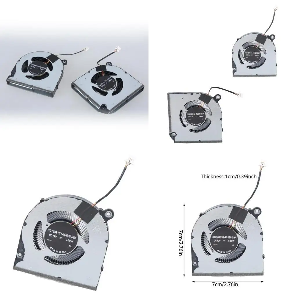 CPU CPU CPU Y1UB Ventilador enfriamiento GPU DC12V 9.6W 4PIN Radiator para V 15 ANV15-51 N23Q22