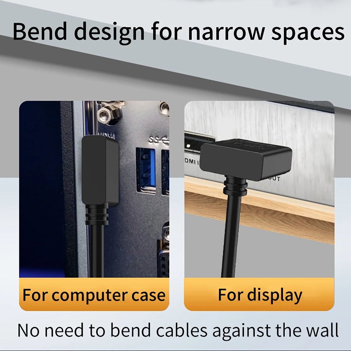 8K @ 60Hz 4K @ 144Hz 2K @ 240Hz DisplayPort 1,4 Cable 90 grados DP macho a macho Cable suave de silicona para ordenador portátil Monitor de juegos de PC - imagen 2