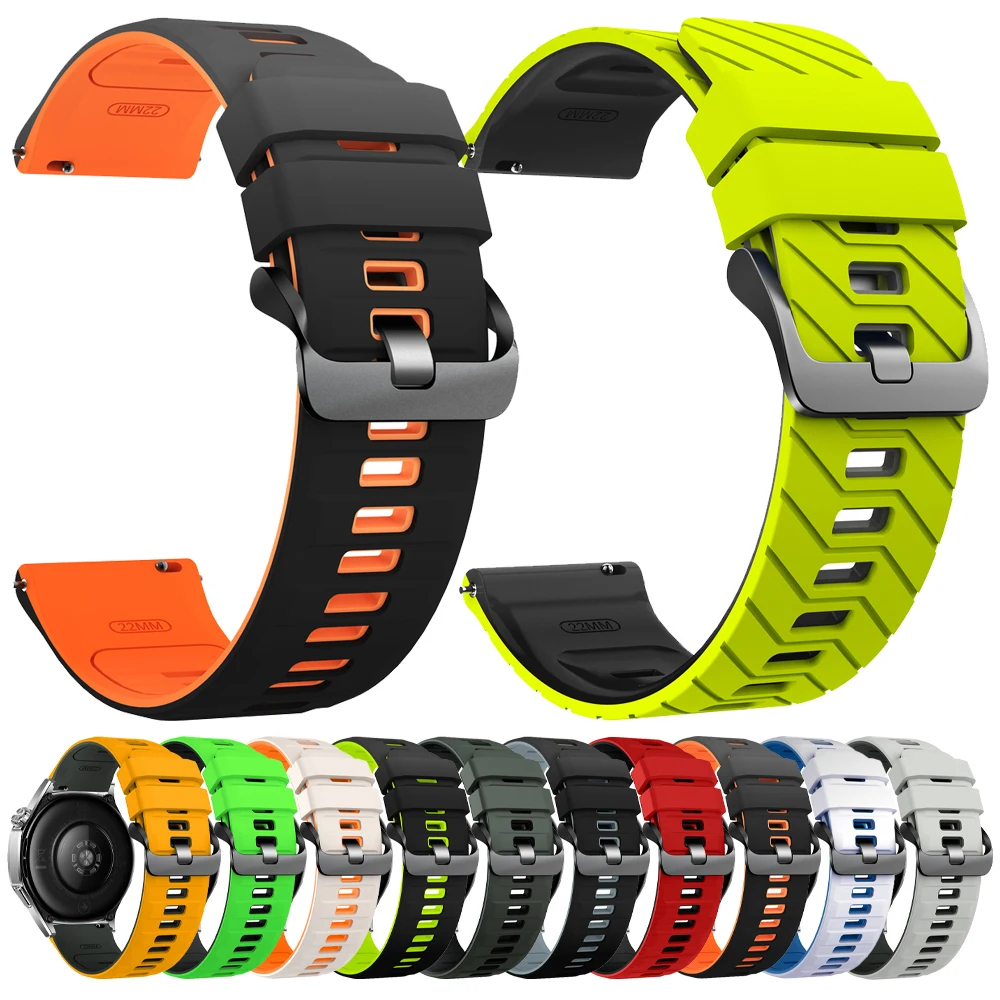 Correa deportiva de silicona de 22mm para TicWatch Pro 3 Ultra GPS/LTE, bandas de repuesto para pulsera TicWatch Pro X/GTX/S2/E2/GTW/Pro 2021