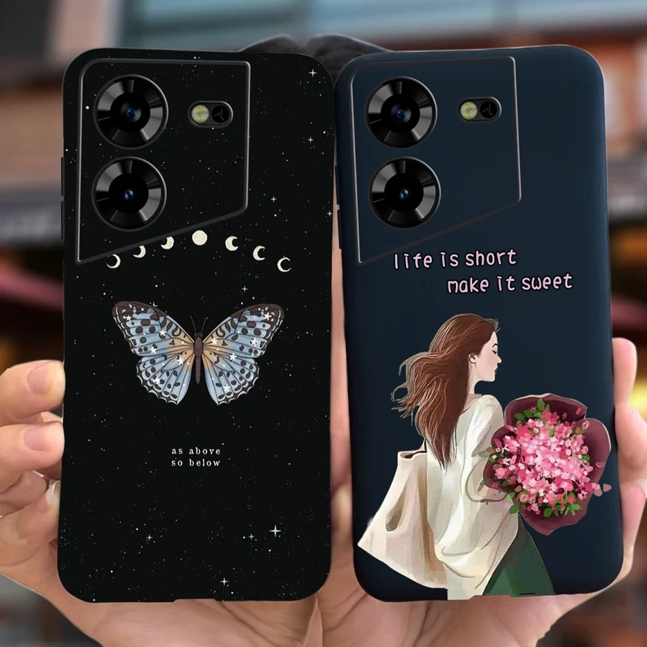 Funda de TPU suave a prueba de golpes para Tecno Pova 5, cubierta trasera de dibujos animados de oso lindo, bolsas pintadas, LH7n - imagen 2