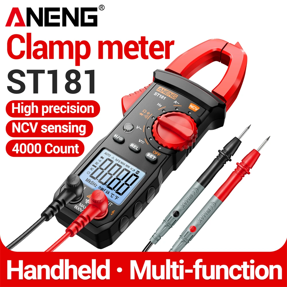 Digital Clamp Multimeter Professional Ammeter ANENG ST181 AC Current 4000 Counts Voltage Tester Hz Capacitance Ohm Tester tools - imagen 2