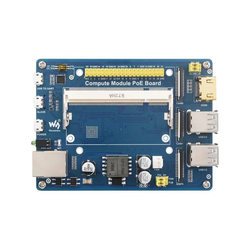 Placa de expansión PoE IO para Raspberry Pi Compute Module CM4S/CM3 - imagen 3