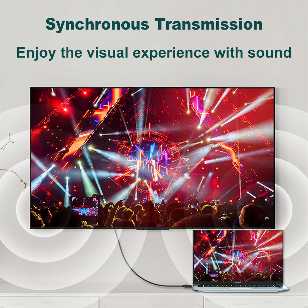 Cable 4K DisplayPort a HDMI, adaptador DP a HD, Cable de Audio y vídeo DisplayPort de 1,8 m para PC, portátil, Monitor de proyector HDTV - imagen 4