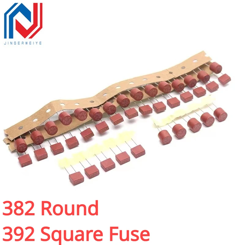 10 Uds 392 cuadrados 382 fusibles cilíndricos de plástico T500mA 0.5A 1A 1.6A 2A 2.5A 3.15A 4A 5A 6.3A 8A 250V placa de alimentación de TV LCD común - imagen 2