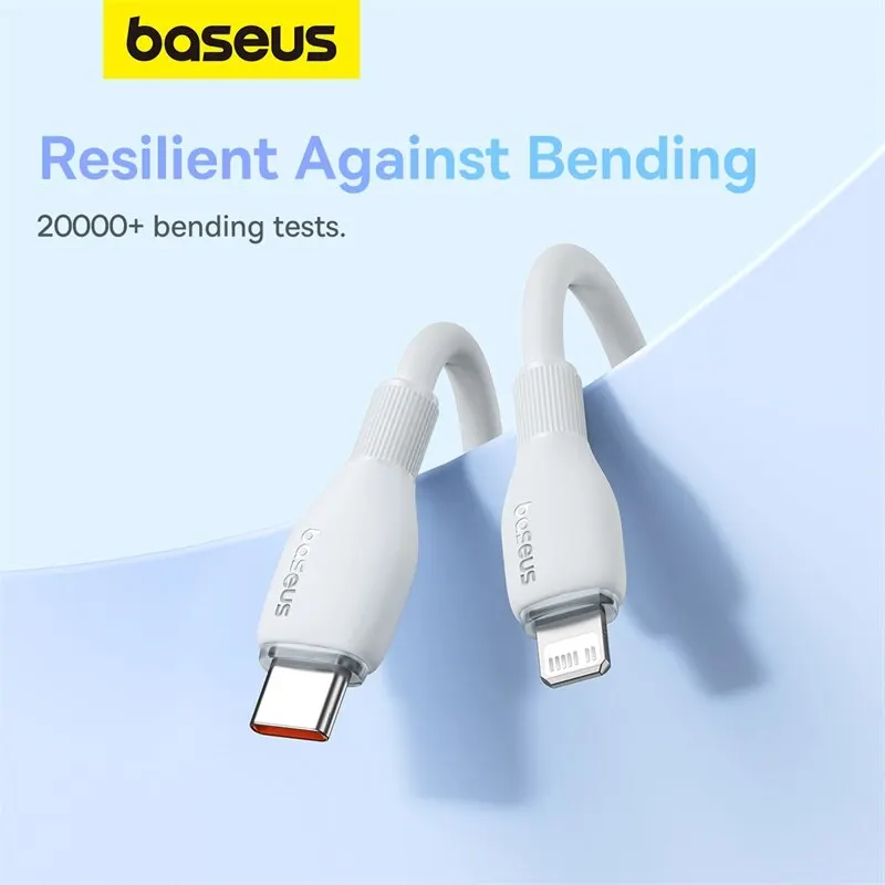 Baseus-Cable USB tipo C de carga rápida TPE de 20W para IPhone 14, 13, 12, 11 Pro Max, XS, Cable de datos de iluminación para iPad y Macbook - imagen 5