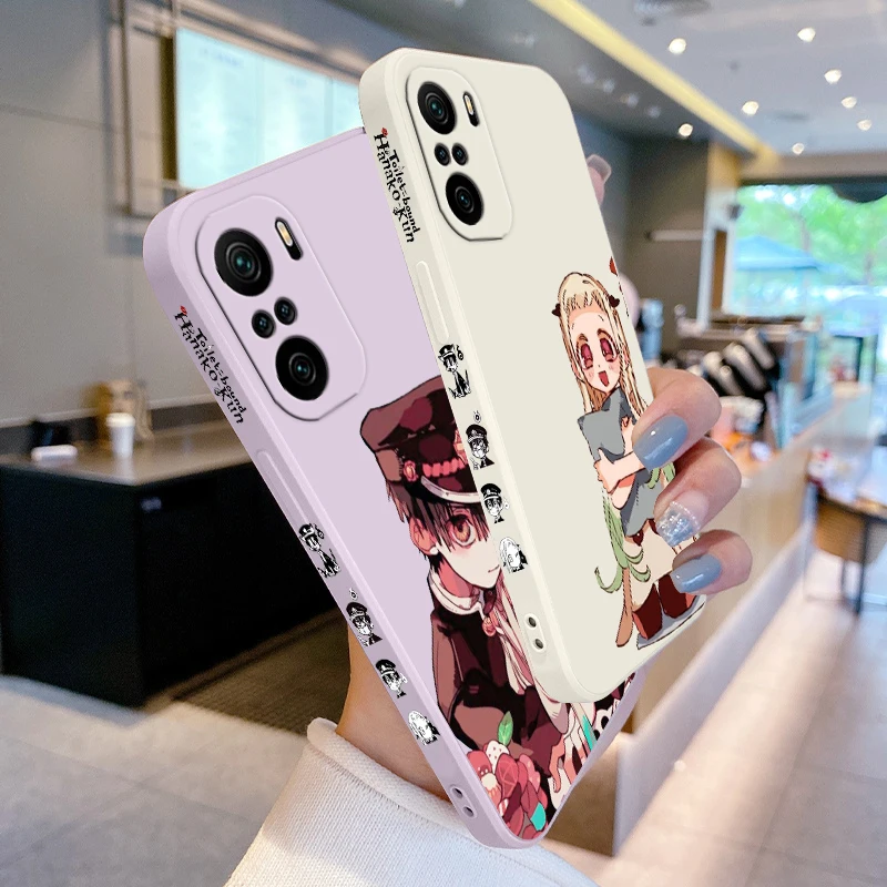 Hanako Kun-funda de teléfono con cuerda izquierda líquida para Xiaomi Redmi Note 13, 12, 12Pro, 11S, 11T, 10S, 10 Pro Plus, 5G - imagen 3