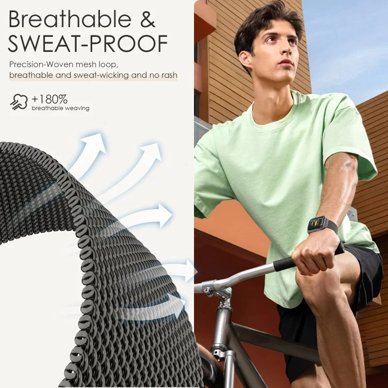 Bucle milanés para Apple Watch 10 correas 46mm 45mm 44mm 40mm 41mm 42mm pulsera iwatch serie 11 8 7 6 5 4 SE 9 Ultra 2-3 49mm - imagen 4