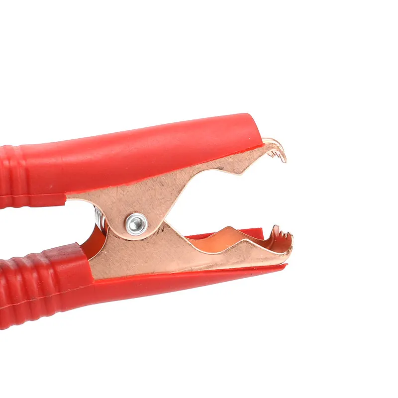 Abrazaderas de batería de coche 100A, pinzas de cocodrilo, conexión eléctrica roja y negra, terminales de batería, prueba de cable, enchufe de alimentación de 90x75mm - imagen 3